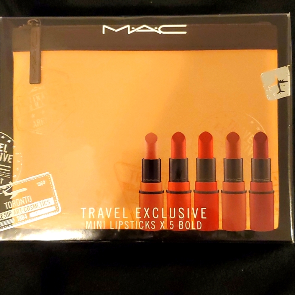 MAC Travel Exclusive: 💄 Mini Lipstick 5 BOLD - NEW WITH BOX 💋